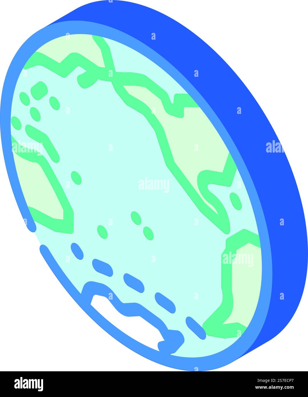 vettore icona isometrico della mappa dell'oceano pacifico. simbolo della mappa dell'oceano pacifico. illustrazione del simbolo isolato. illustrazione vettoriale dell'icona isometrica della mappa dell'oceano pacifico Illustrazione Vettoriale