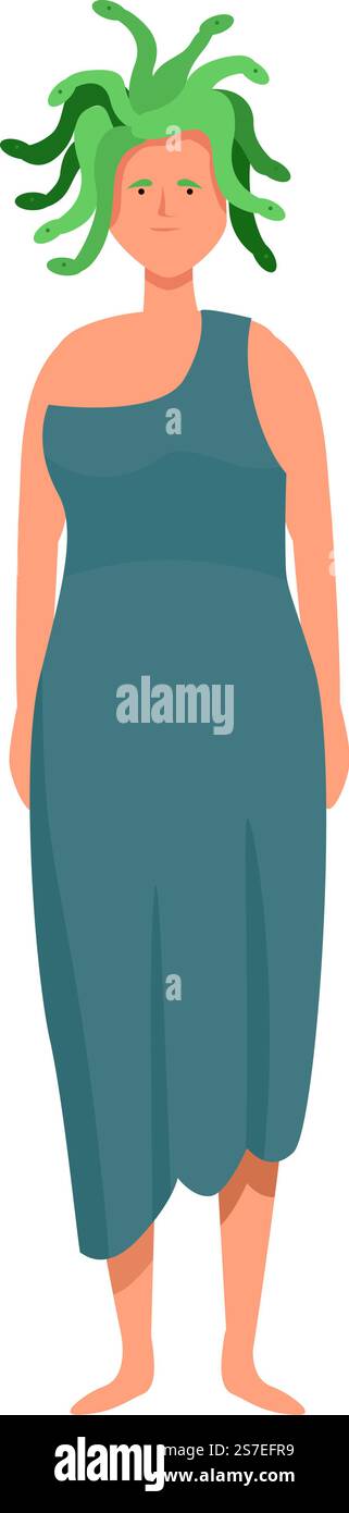 Vettore cartoni animati icona Pandora. Mito greco. La leggenda di Ares. Vettore cartoni animati icona Pandora. Mito greco Illustrazione Vettoriale