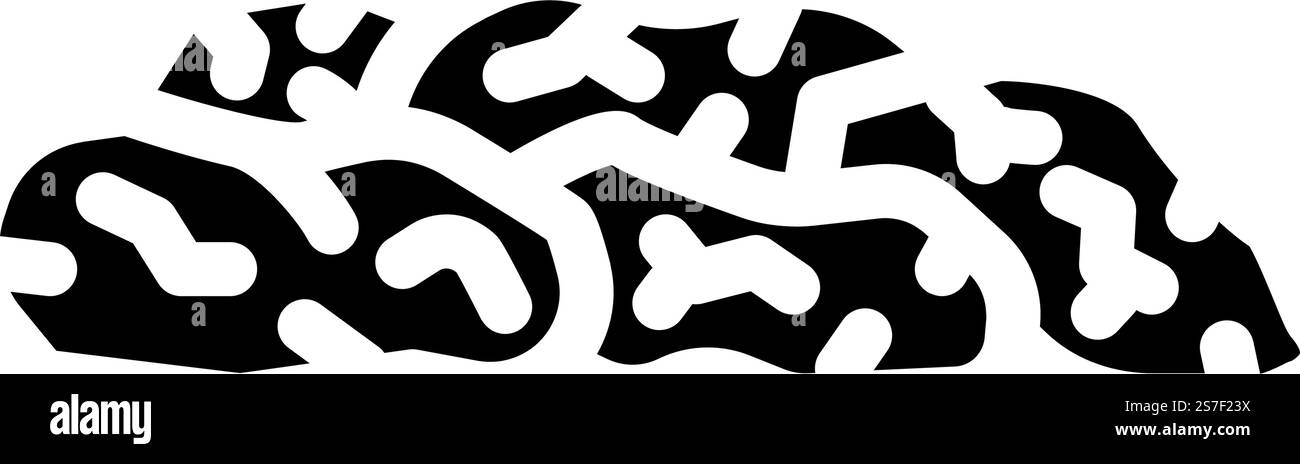 uvetta frutta secca glifo vettore icona. segno uvetta frutta secca. illustrazione del simbolo isolato. illustrazione vettoriale dell'icona del glifo di frutta secca dell'uvetta Illustrazione Vettoriale