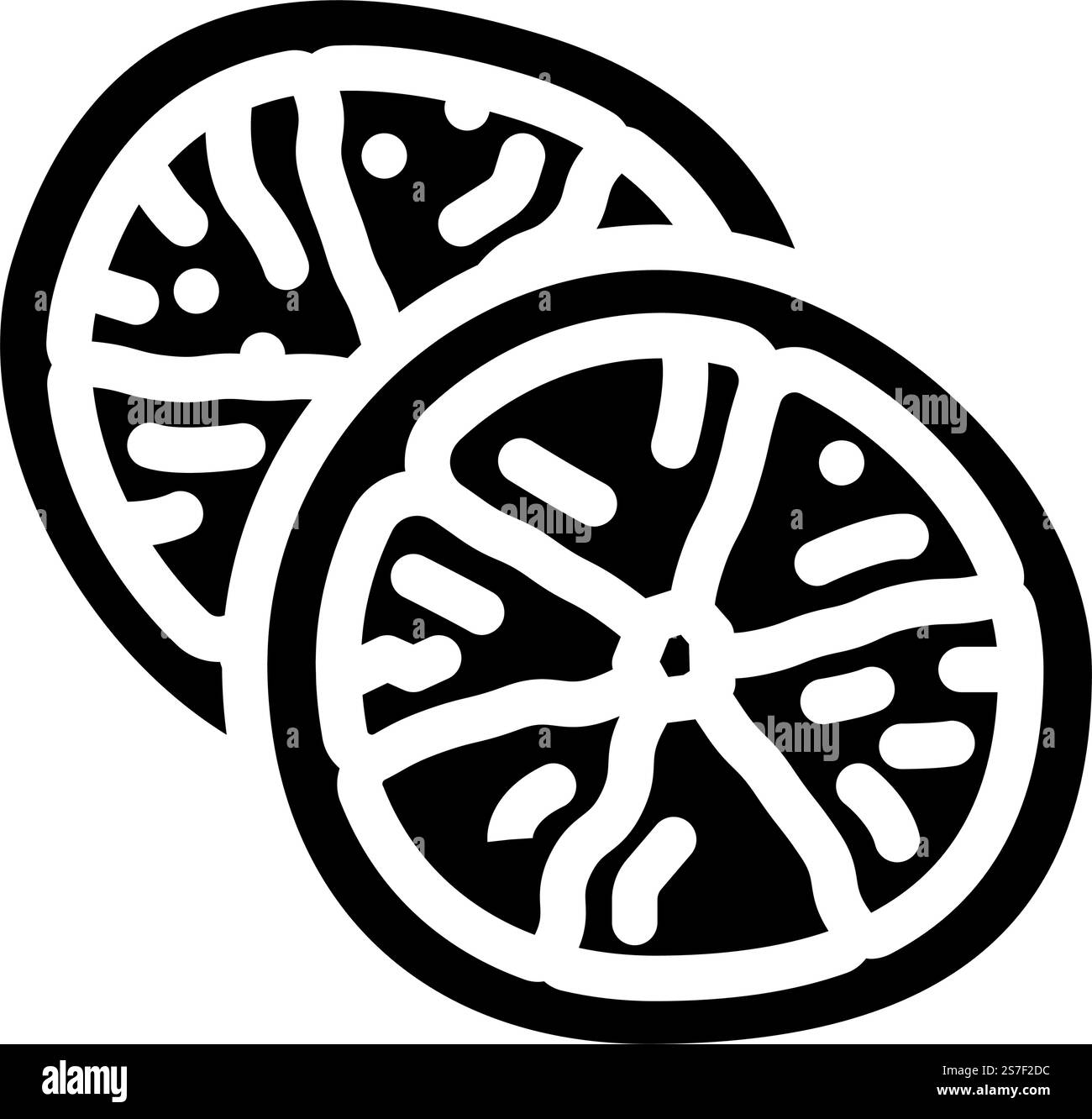 vettore icona glifo di frutta secca all'arancia. segno di frutta secca all'arancia. illustrazione del simbolo isolato. illustrazione del vettore dell'icona del glifo di frutta secca all'arancia Illustrazione Vettoriale