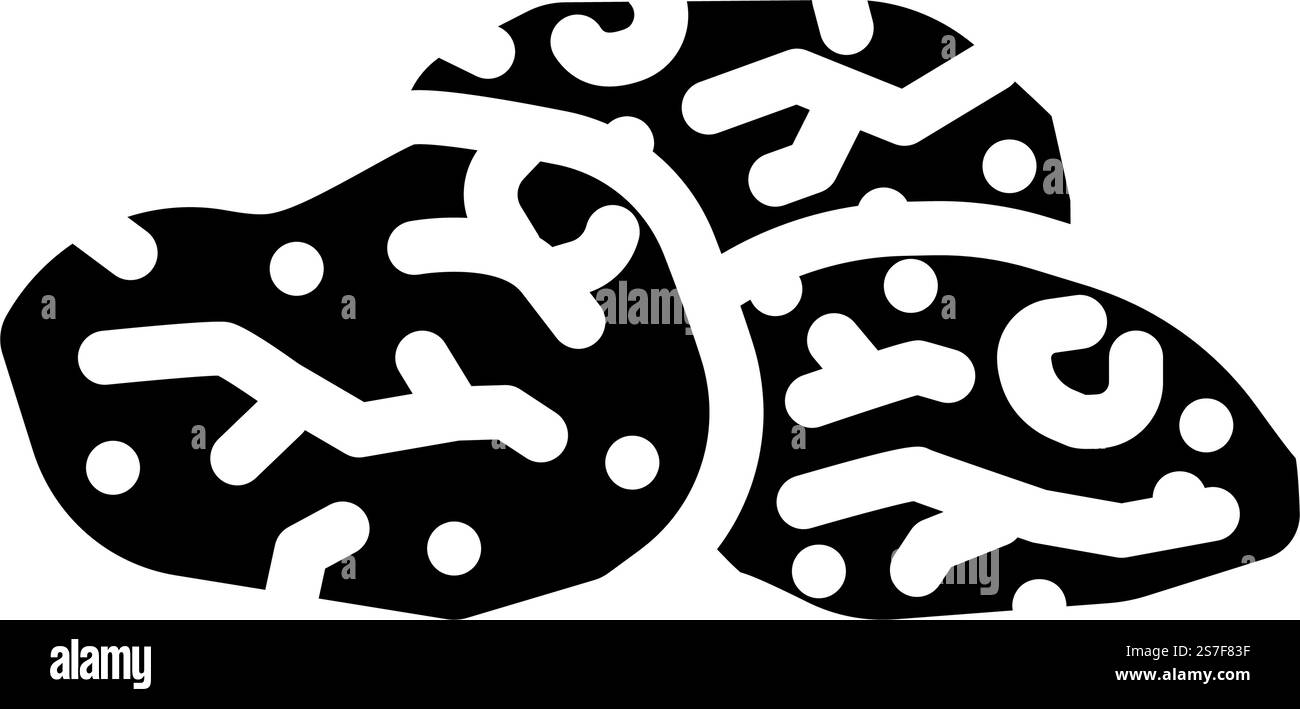 vettore icona glifo di frutta secca ciliegia. cartello ciliegia frutta secca. illustrazione del simbolo isolato. illustrazione del vettore dell'icona del glifo di frutta secca alla ciliegia Illustrazione Vettoriale