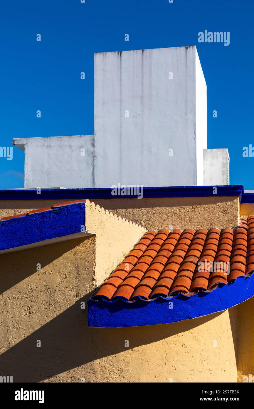 Messico, Puerto Morelos, astratto di costruzione Foto Stock