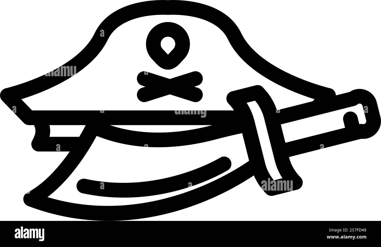 indossa il vettoriale dell'icona della linea del giocattolo per bambini. indossa un cartello per far finta di giocare un giocattolo per bambini. illustrazione nera del simbolo del contorno isolato. illustrazione vettoriale dell'icona della linea del bambino con un giocattolo finto Illustrazione Vettoriale