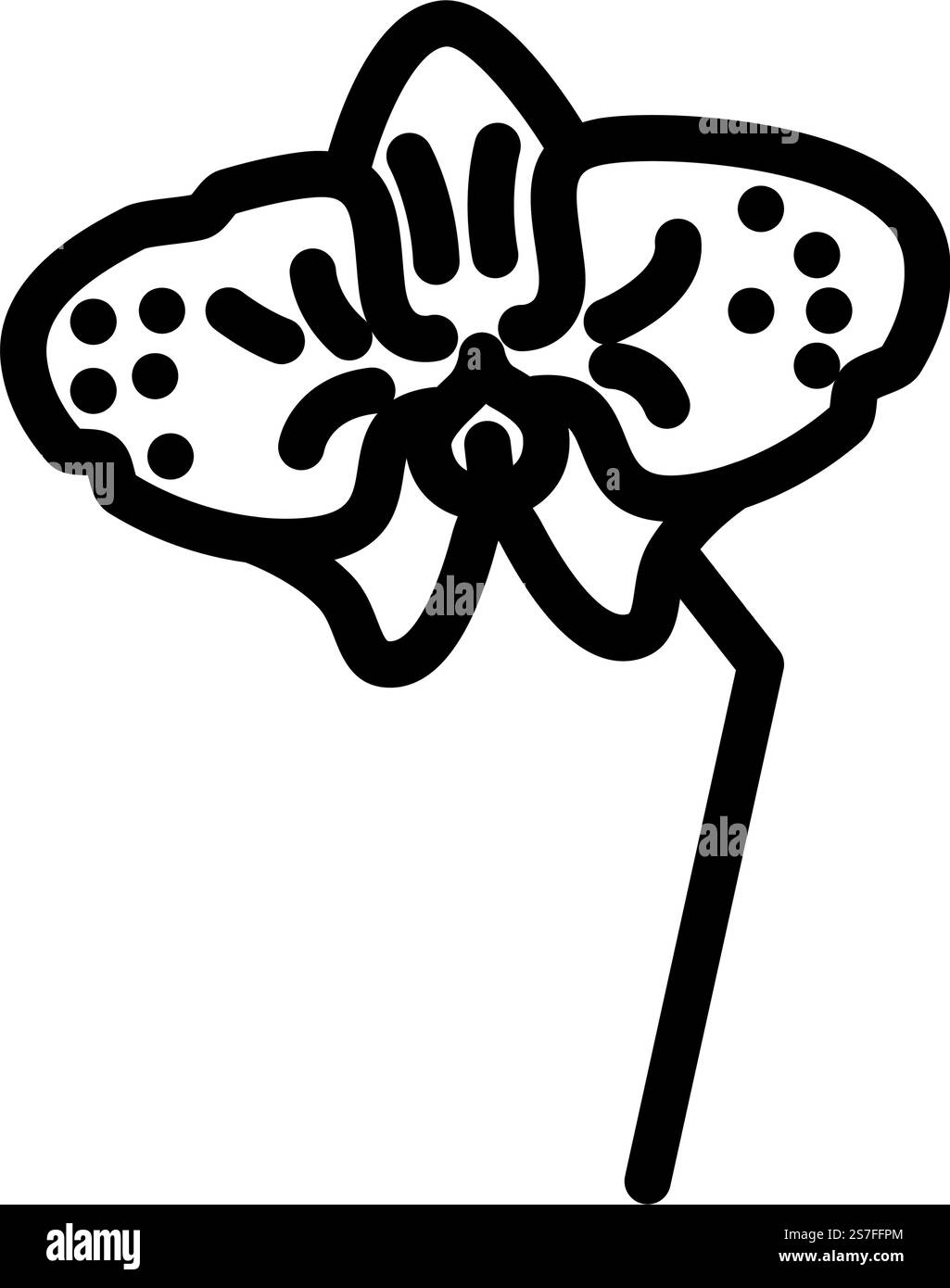 vettore dell'icona della linea della molla della fioritura dell'orchidea. simbolo della primavera della fioritura delle orchidee. illustrazione nera del simbolo del contorno isolato. illustrazione vettoriale dell'icona della linea della molla della fioritura dell'orchidea Illustrazione Vettoriale