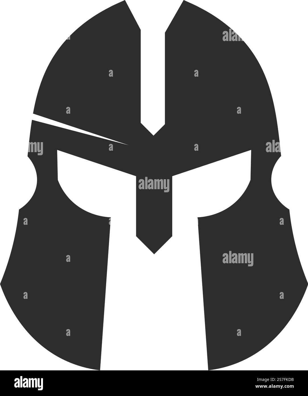 Elmetto in metallo da combattimento che protegge in combattimento e sul campo di battaglia. Armatura e protezione per combattenti. Icona monocromatica isolata di un guerriero medievale o antico o cavaliere. Vettore in stile piatto. Antico casco di cavaliere o di guerriero vettore Illustrazione Vettoriale