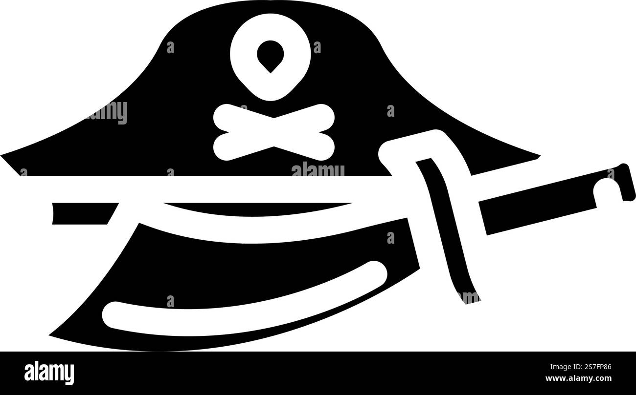 indossa il vettore dell'icona del glifo del bambino giocattolo per fingere di giocare. indossa un cartello per far finta di giocare un giocattolo per bambini. illustrazione del simbolo isolato. illustrazione vettoriale dell'icona del glifo del bambino con un giocattolo finto Illustrazione Vettoriale