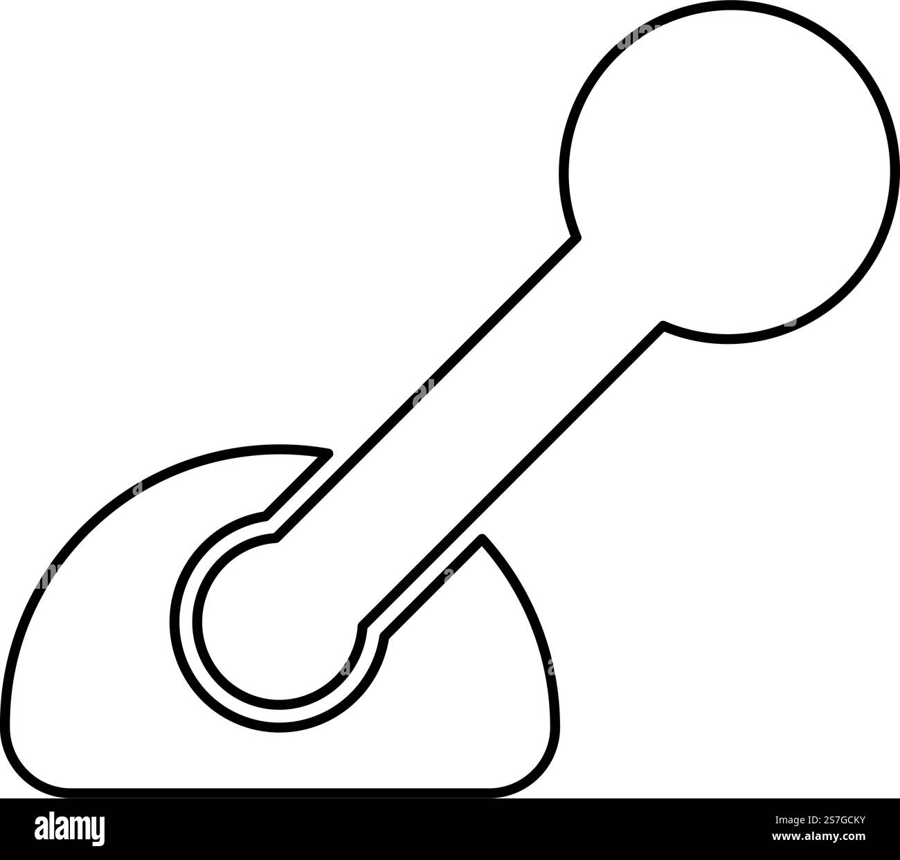 Comando leva interruttore frizione Concept On Off cambio marcia leva cambio tecnologia automatica contorno icona colore nero immagine vettoriale sottile stile piatto semplice. Comando leva interruttore frizione Concept On Off cambio marcia leva cambio tecnologia automatica contorno icona immagine vettoriale di colore nero immagine sottile e piatta Illustrazione Vettoriale