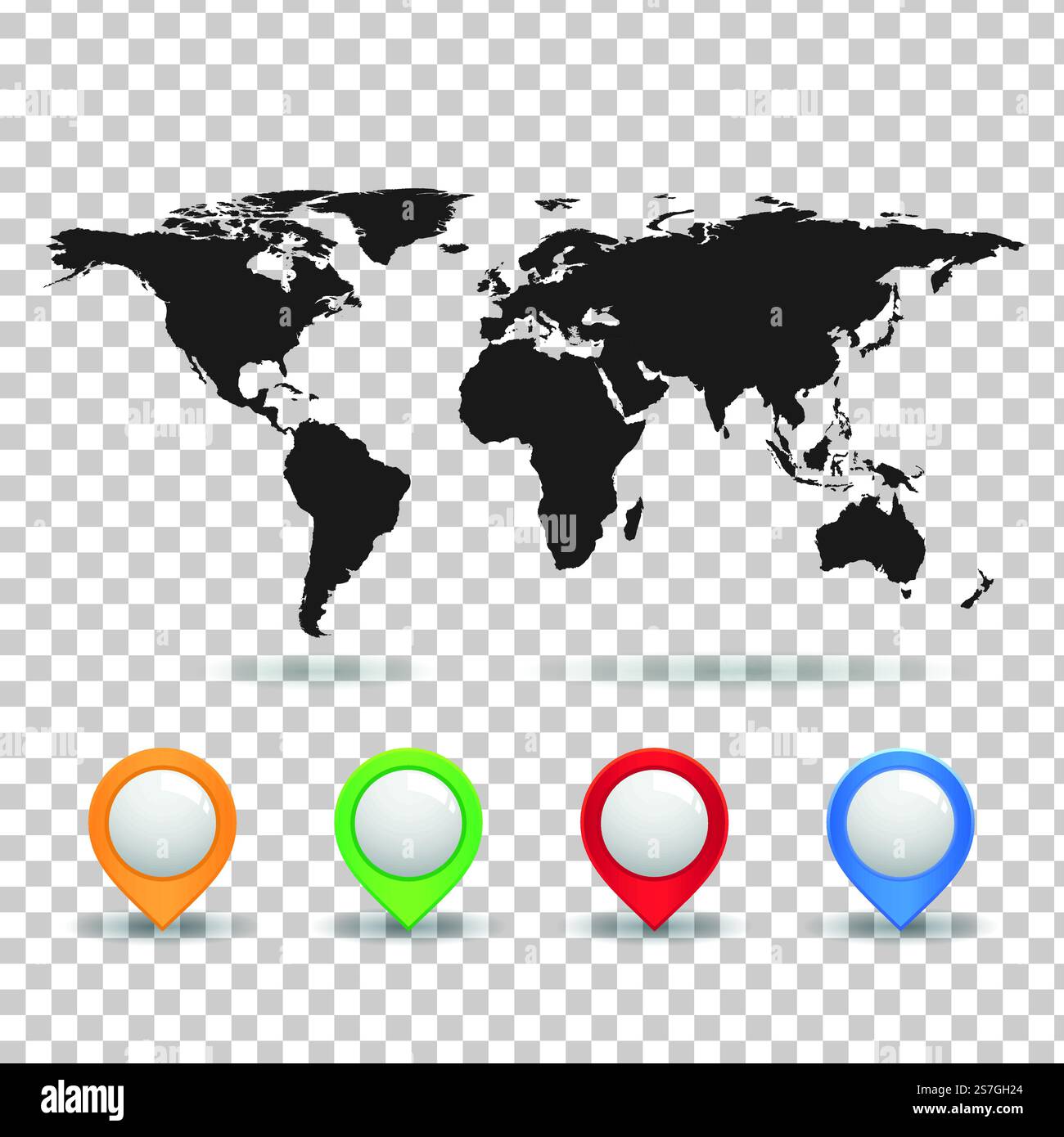 Mappa del mondo Illustrazione Vettoriale