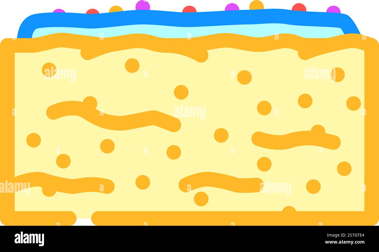 il riso croccante è un'icona vettoriale del colore dello spuntino. cartello rice crispy treats food snack. illustrazione del simbolo isolato. immagine vettoriale dell'icona del colore dello spuntino del riso croccante Illustrazione Vettoriale