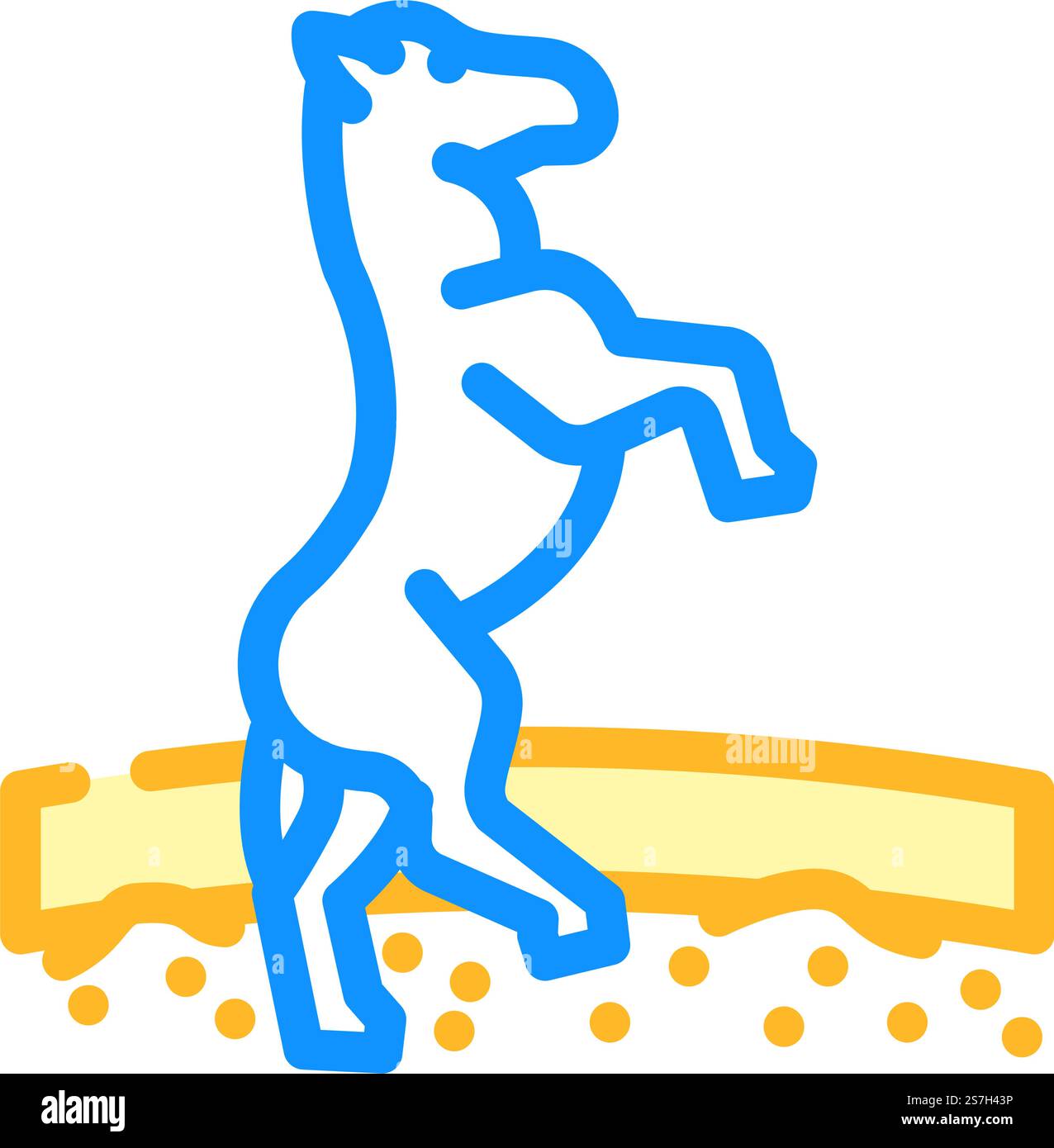 icona vettoriale del carnevale dei cavalli del circo vintage. cartello spettacolo d'epoca circus horse carnival. illustrazione del simbolo isolato. illustrazione vettoriale dell'icona del carnevale del cavallo circo Illustrazione Vettoriale