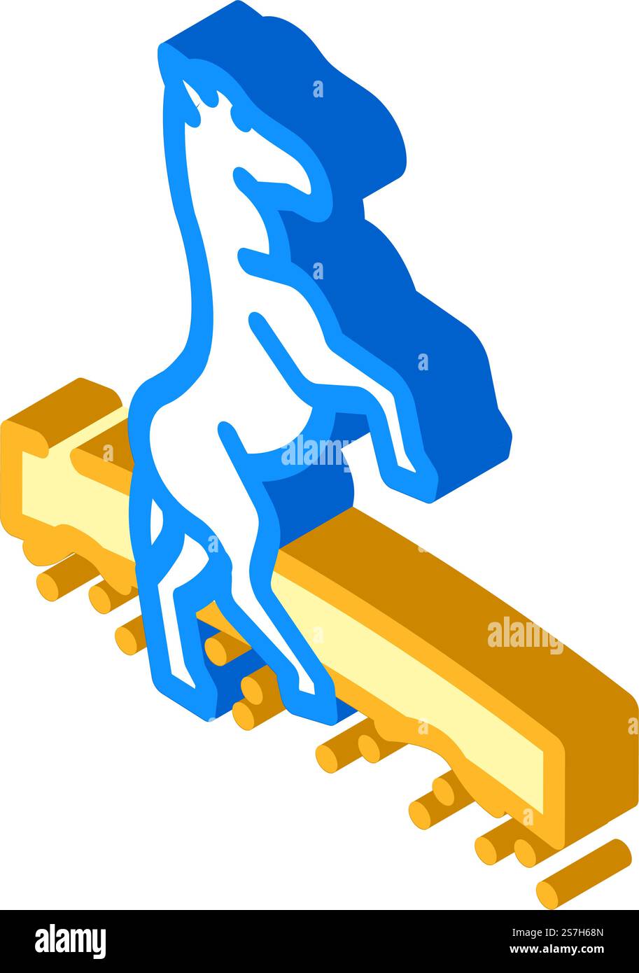 il carnevale dei cavalli circo mostra un vettore di icone isometriche. cartello spettacolo d'epoca circus horse carnival. illustrazione del simbolo isolato. il carnevale dei cavalli circo mostra un'icona isometrica, un'illustrazione vettoriale Illustrazione Vettoriale