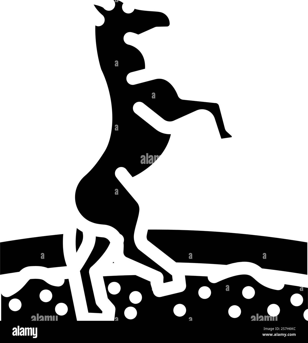 il carnevale del cavallo circo mostra il vettore dell'icona del glifo. cartello spettacolo d'epoca circus horse carnival. illustrazione del simbolo isolato. illustrazione vettoriale dell'icona del glifo del carnevale del circo Illustrazione Vettoriale