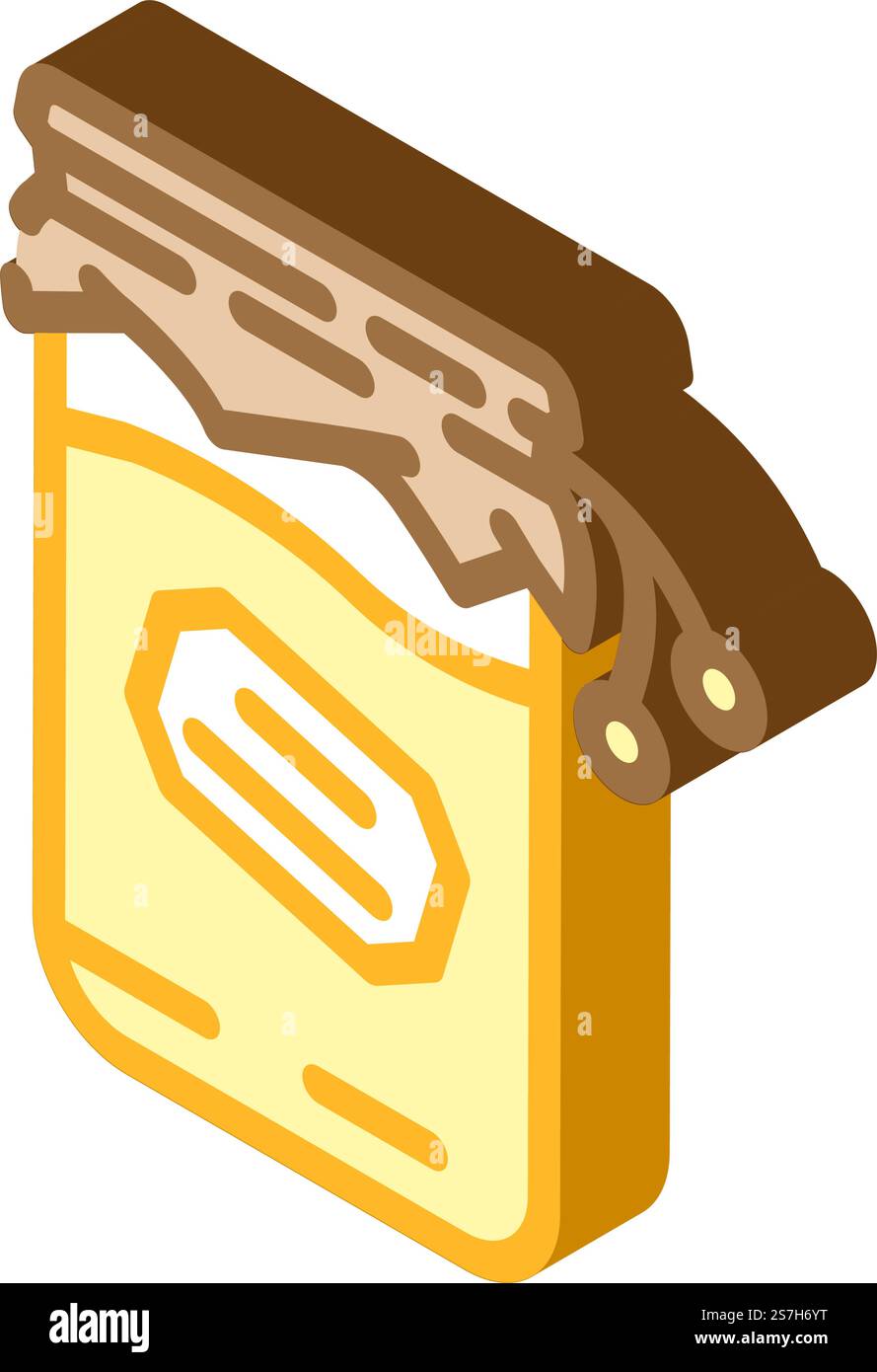 marmellata stagione autunnale vettore icona isometrica. insegna della stagione autunnale illustrazione del simbolo isolato. illustrazione vettoriale dell'icona isometrica della stagione autunnale della marmellata Illustrazione Vettoriale