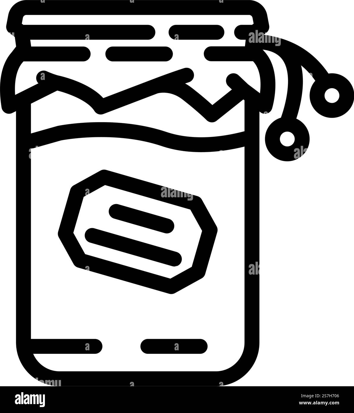 vettore dell'icona della linea della stagione autunnale della marmellata. insegna della stagione autunnale illustrazione nera del simbolo del contorno isolato. illustrazione vettoriale dell'icona della linea della stagione autunnale Illustrazione Vettoriale