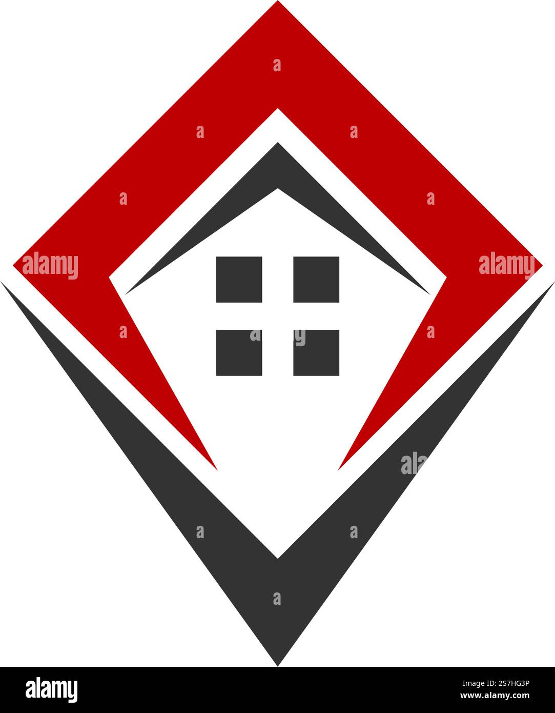 Logo di proprietà e costruzione con lettera V. Illustrazione Vettoriale