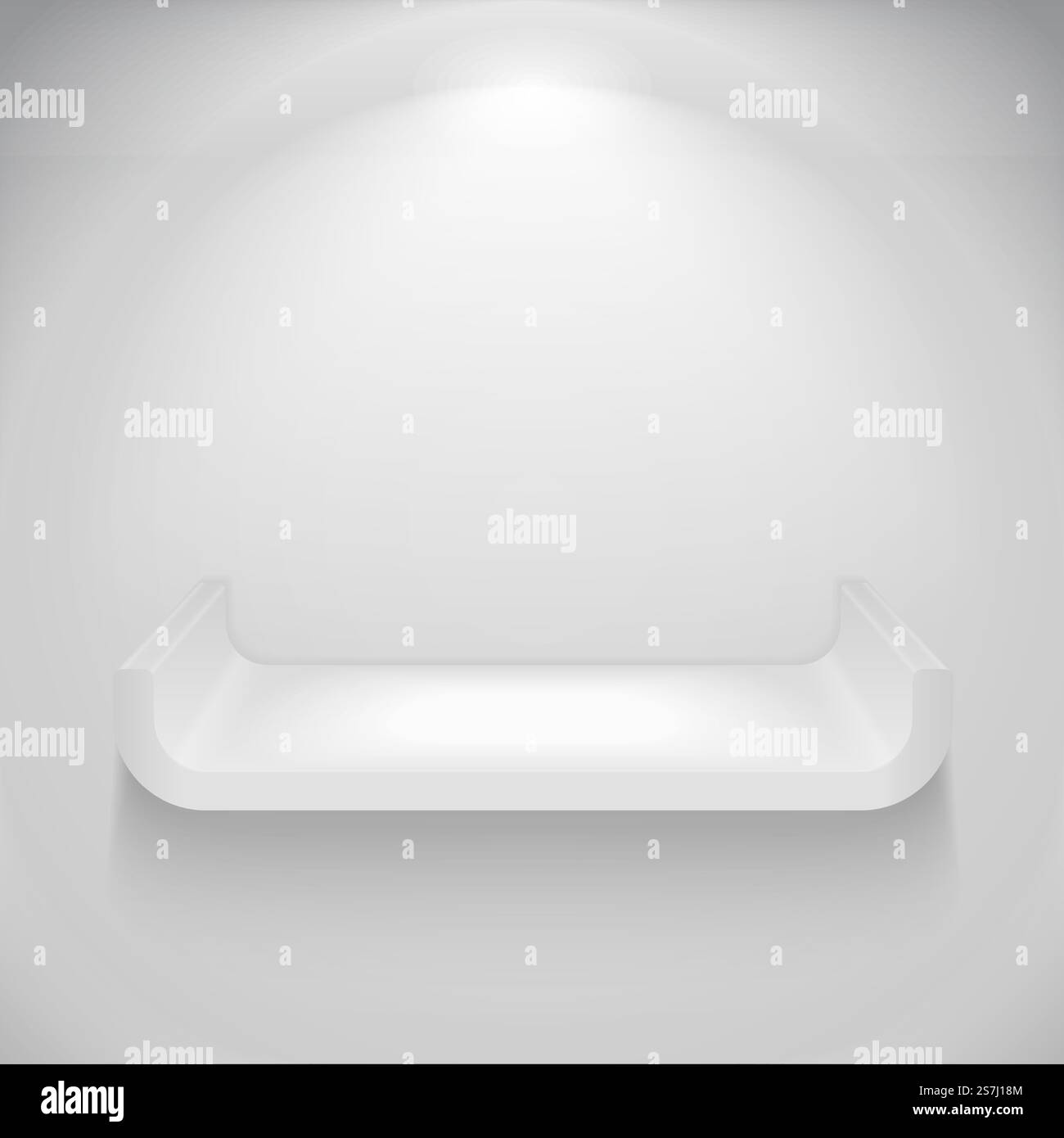 Ripiano grigio sulla parete, vettoriale EPS10 illustrazione Illustrazione Vettoriale
