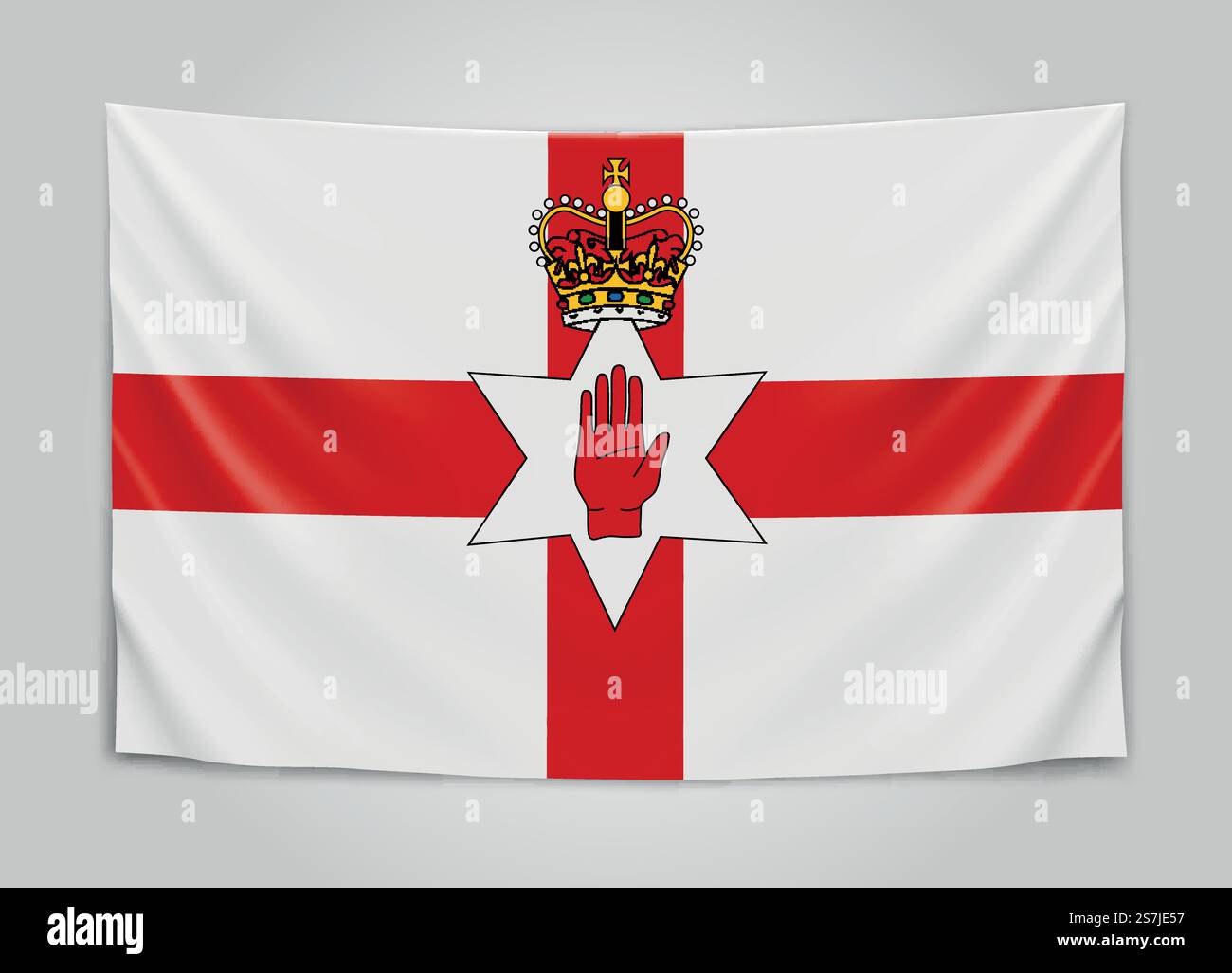 Bandiera dell'Irlanda del Nord. Irlanda del Nord. Concetto di bandiera nazionale. Illustrazione vettoriale. Bandiera dell'Irlanda del Nord. Irlanda del Nord. Concetto di bandiera nazionale. Illustrazione Vettoriale