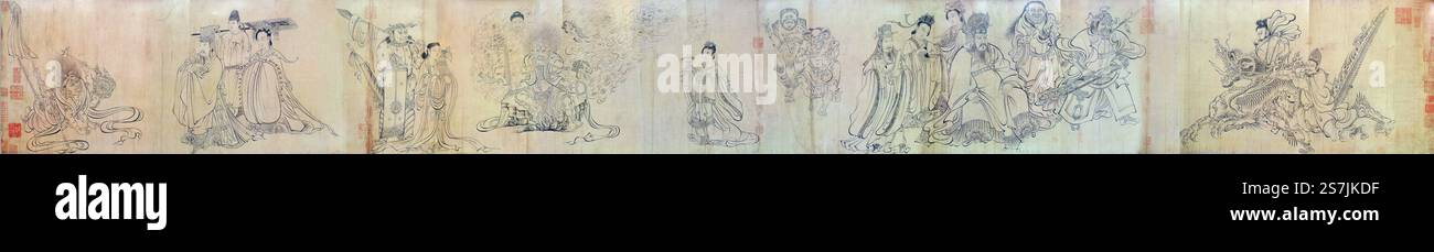 Nato da Gautama Buddha, Wu Daozi. Foto Stock