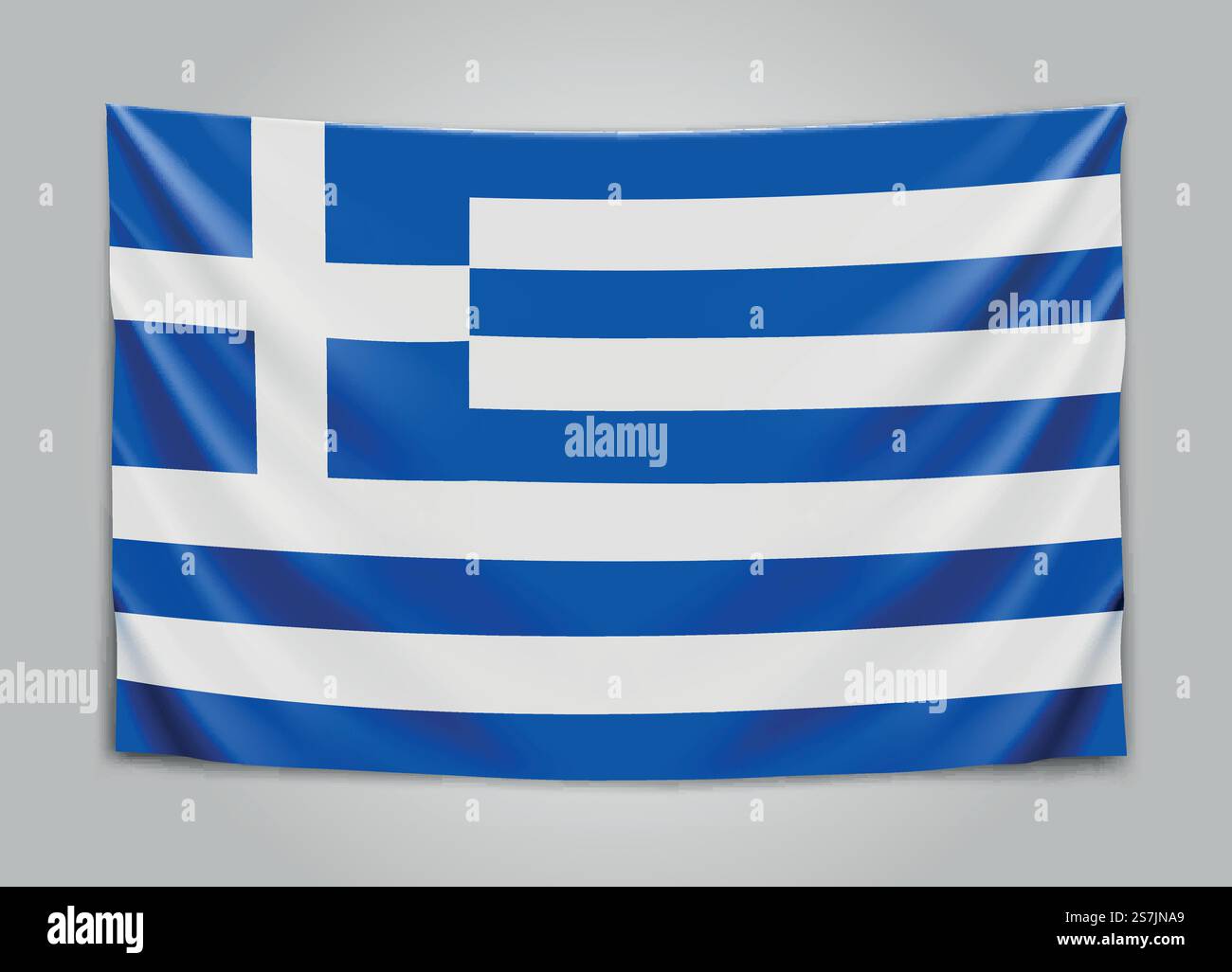 Bandiera della Grecia. Repubblica ellenica. Concetto di bandiera nazionale greca. Illustrazione vettoriale. Bandiera della Grecia. Repubblica ellenica. Concetto di bandiera nazionale greca. Illustrazione Vettoriale