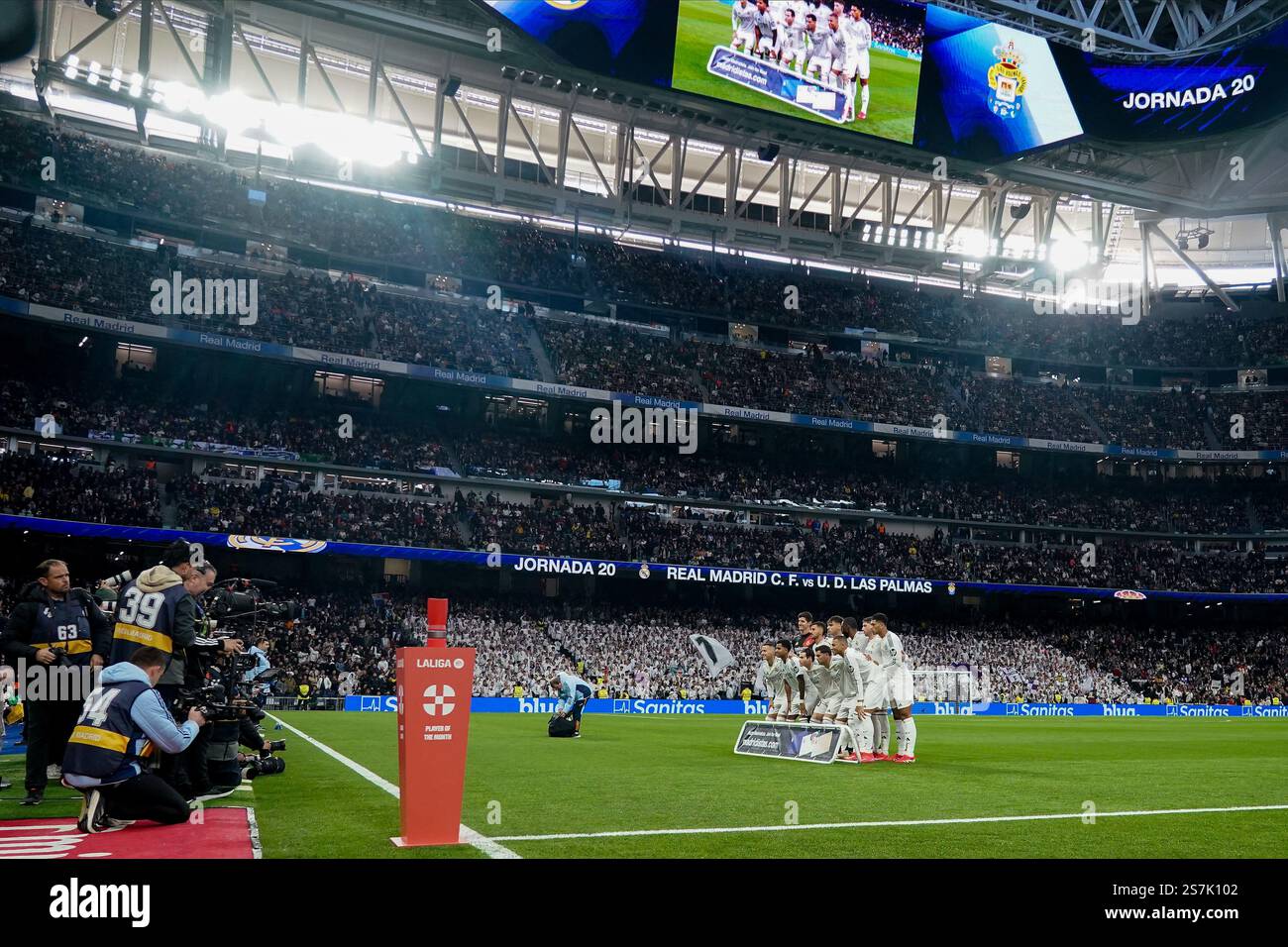 Madrid, Spagna. 20 gennaio 2025. Real Madrid durante la partita della Liga EA Sports tra Real Madrid e UD Las Palmas giocata allo stadio Santiago Bernabeu il 19 gennaio 2025 a Madrid, Spagna. (Foto di Bagu Blanco/PRESSINPHOTO) credito: PRESSINPHOTO SPORTS AGENCY/Alamy Live News Foto Stock