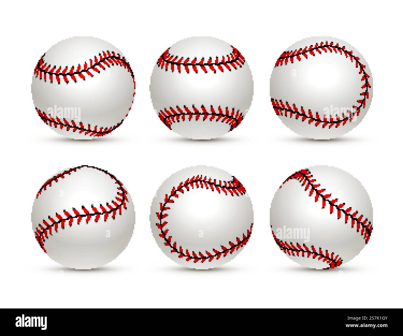 Icona bianca isolata della palla da baseball. Illustrazione dell'attrezzatura della sfera base vettoriale del set di softball. Icona bianca isolata della palla da baseball. Illustrazione dell'attrezzatura della sfera di base vettoriale del set di softball Illustrazione Vettoriale