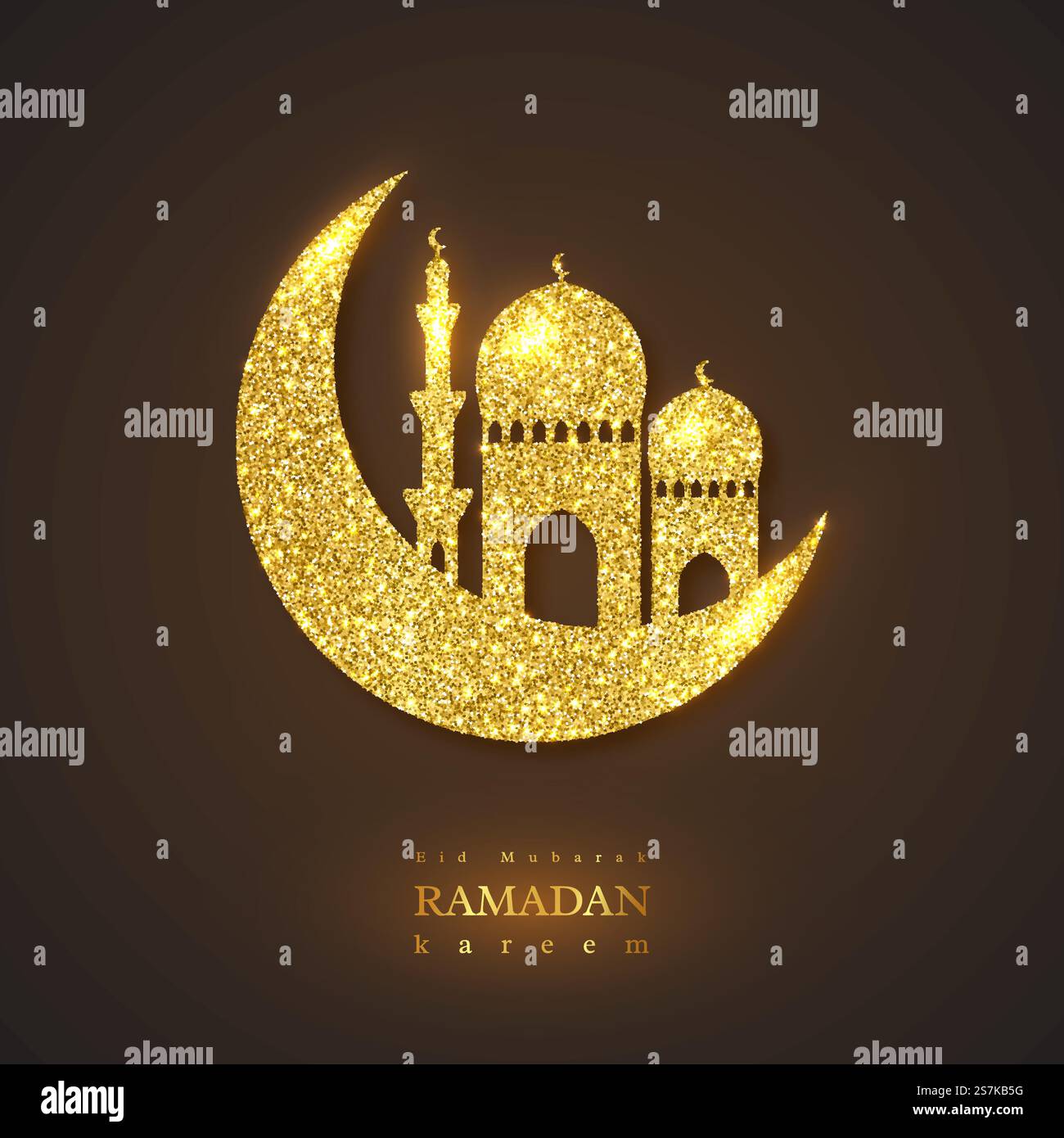 Ramadan Kareem, sfondo delle vacanze. Design brillante, sfondo nero. Illustrazione vettoriale. Ramadan Kareem, sfondo delle vacanze. Illustrazione Vettoriale