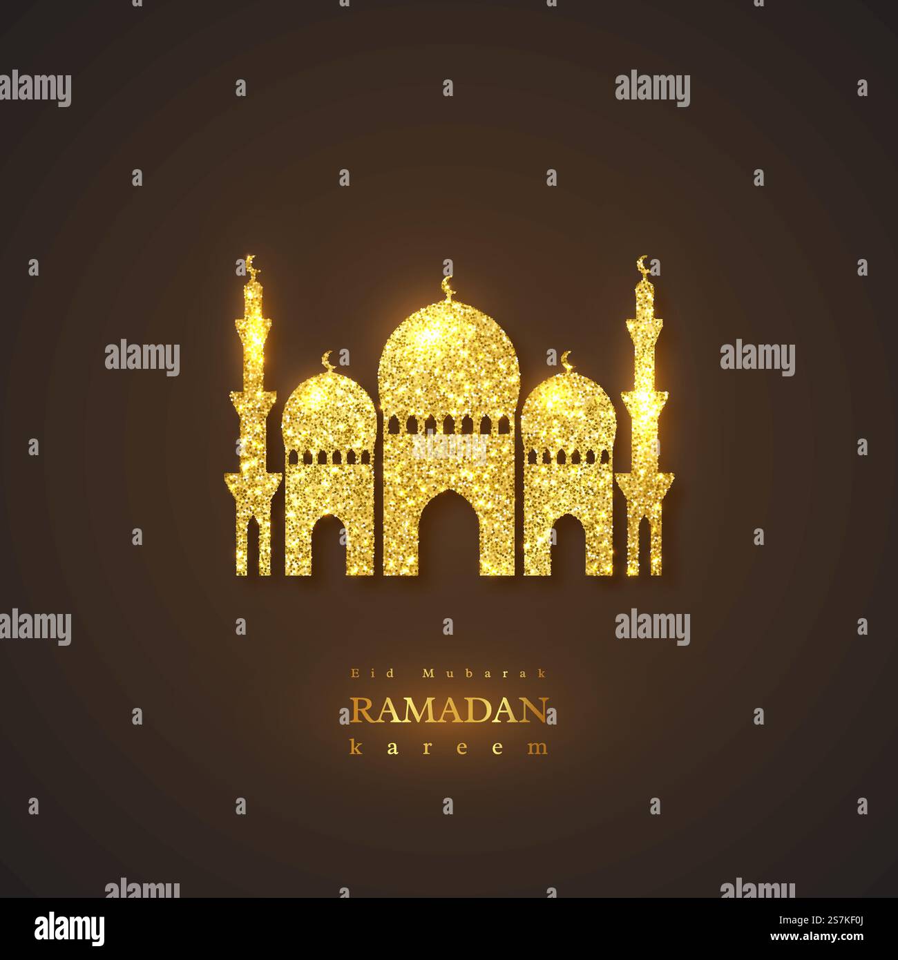 Ramadan Kareem, sfondo delle vacanze. Design brillante, sfondo nero. Illustrazione vettoriale. Ramadan Kareem, sfondo delle vacanze. Illustrazione Vettoriale