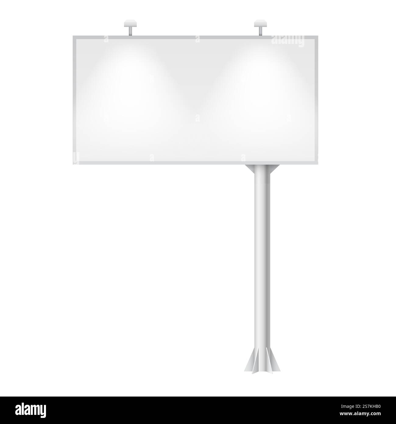 Cartellone pubblicitario realistico per informazioni stradali e pubblicità. Cartello pubblicitario vuoto per pubblicità esterna. display 3d light screen o mockup display. Illustrazione vettoriale. Cartellone pubblicitario realistico per informazioni stradali e pubblicità. Poster vuoto per pubblicità all'aperto Illustrazione Vettoriale