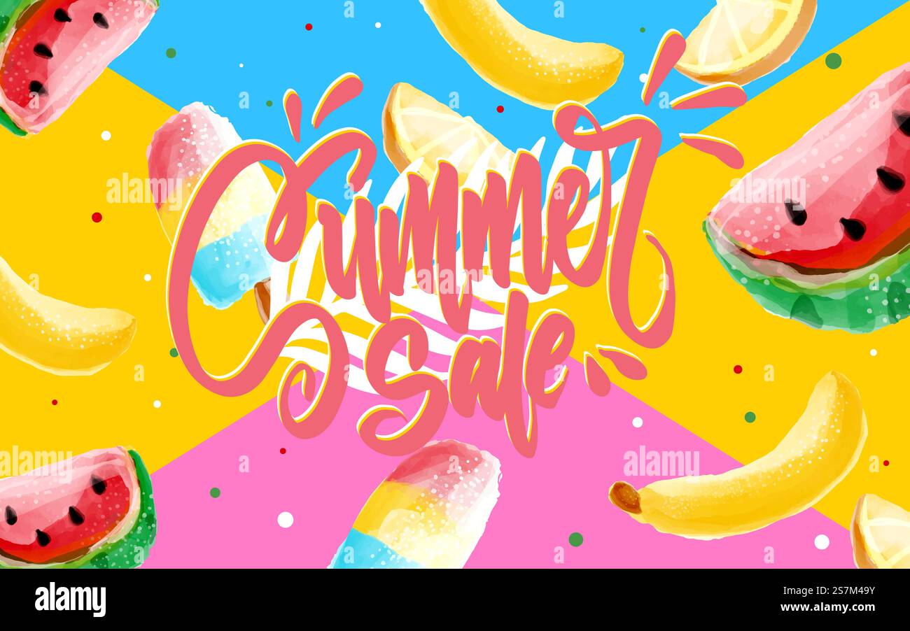 Banner del sito Web di vendita. Etichetta di vendita. Illustrazione vettoriale del materiale promozionale di vendita. Progettare per banner sui social media, poster, e-mail, newsletter, annuncio, opuscolo, cartellone, brochure, volantino, adesivo Illustrazione Vettoriale