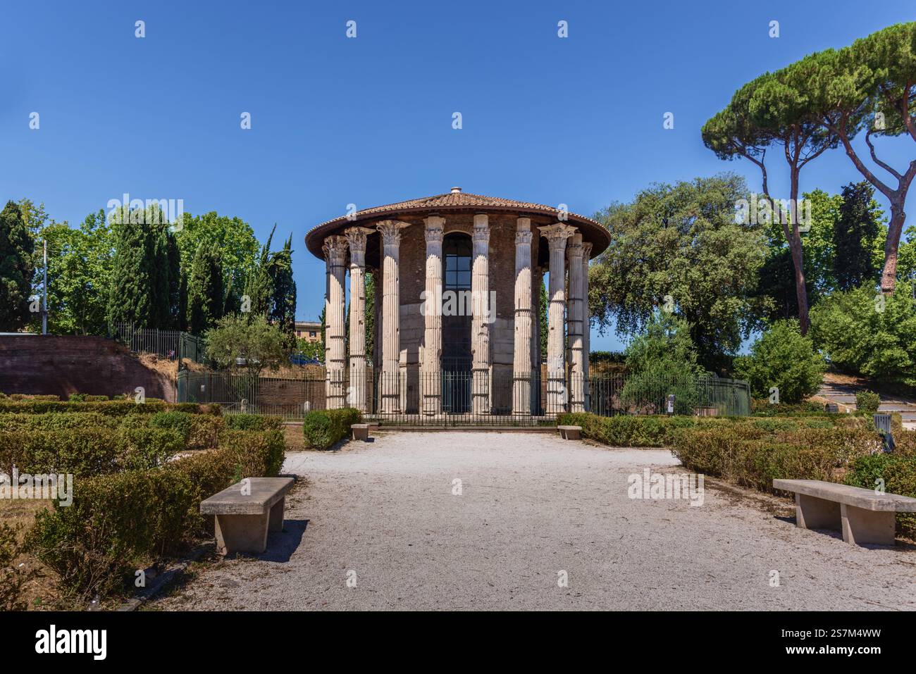 Tempio di Ercole Vincitore, Roma, Italia Foto Stock