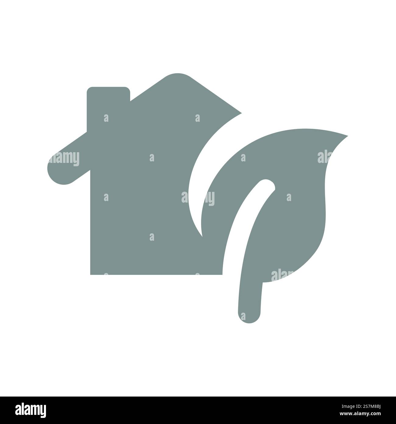 Icona vettoriale eco-House verde. Casa a basso impatto ambientale ed efficiente dal punto di vista energetico. Illustrazione Vettoriale