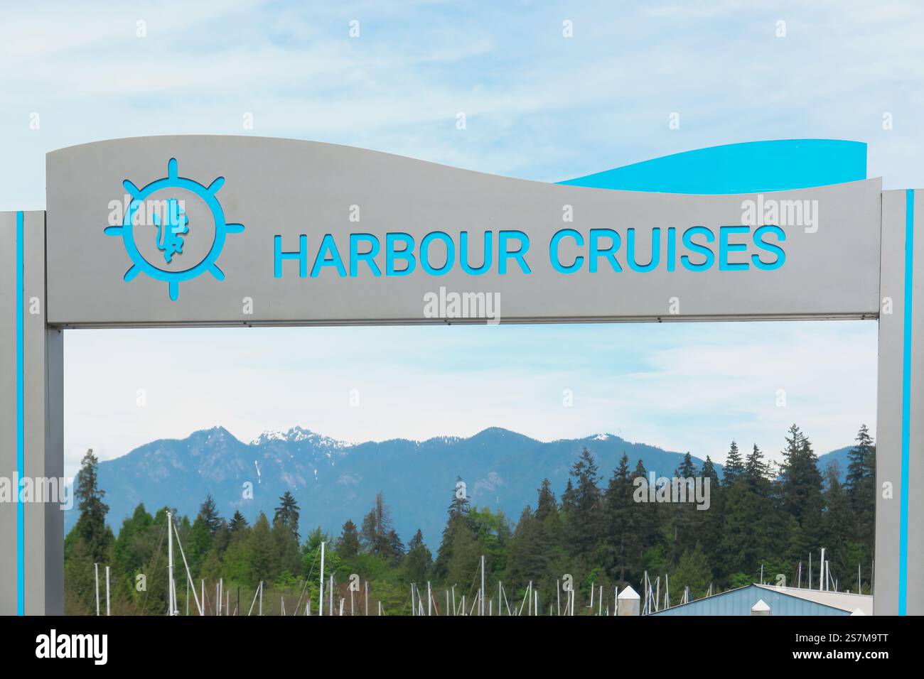 Cartello Harbour Cruises - Vancouver B. C., Foto Stock