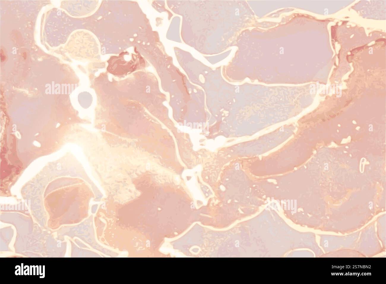 Marmo rosa e pietra dorata. Tecnica orientale con inchiostro alcolico. Sfondo vettore astratto. Moderna vernice fluida in colori naturali con glitter. Modello di progettazione per banner, poster... Marmo rosa e pietra dorata. Tecnica orientale con inchiostro alcolico Illustrazione Vettoriale