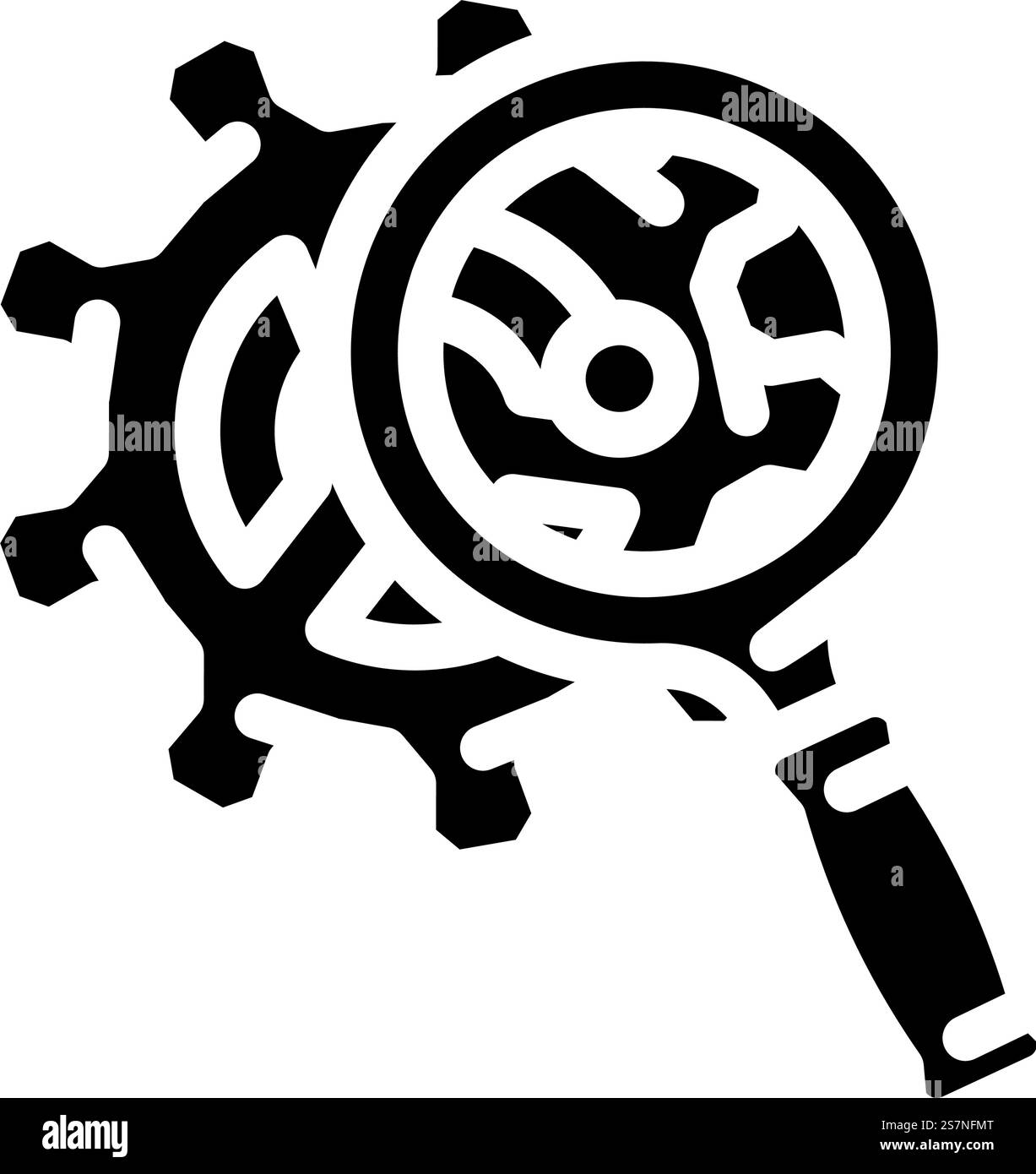 strumento per il test della qualità, simbolo del glifo di lavoro. cartello di lavoro dello strumento per il controllo della qualità. illustrazione del simbolo isolato. illustrazione vettoriale dell'icona del glifo di lavoro dello strumento per il test della qualità Illustrazione Vettoriale