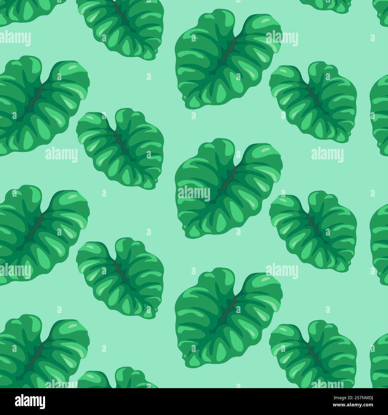 Foglie esotiche e rami di piante e fiori selvatici, cespugli o arbusti. Vegetazione e flora tropicali, adornamento di natura selvaggia. Motivo, stampa di sfondo o sfondo senza cuciture. Vettore in stile piatto. Foglie e rami tropicali motivo senza cuciture Illustrazione Vettoriale