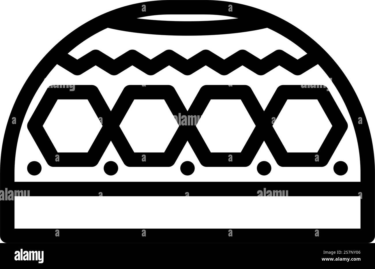 cappellino di preghiera musulmano kufi icona vettoriale. segno kufi del cappuccio di preghiera musulmano. illustrazione nera del simbolo del contorno isolato. illustrazione vettoriale dell'icona della linea kufi del cappuccio di preghiera musulmano Illustrazione Vettoriale