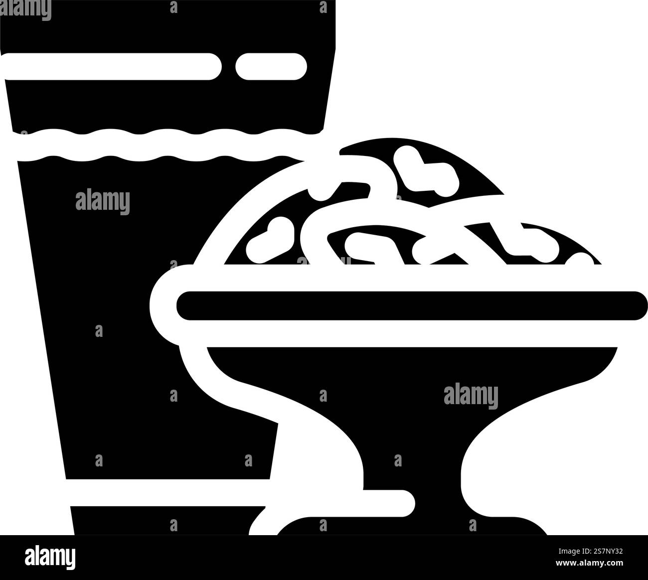 dattera acqua islam glifo icona vettore. date acqua segno islam. illustrazione del simbolo isolato. date acqua islam glifo icona vettoriale illustrazione Illustrazione Vettoriale