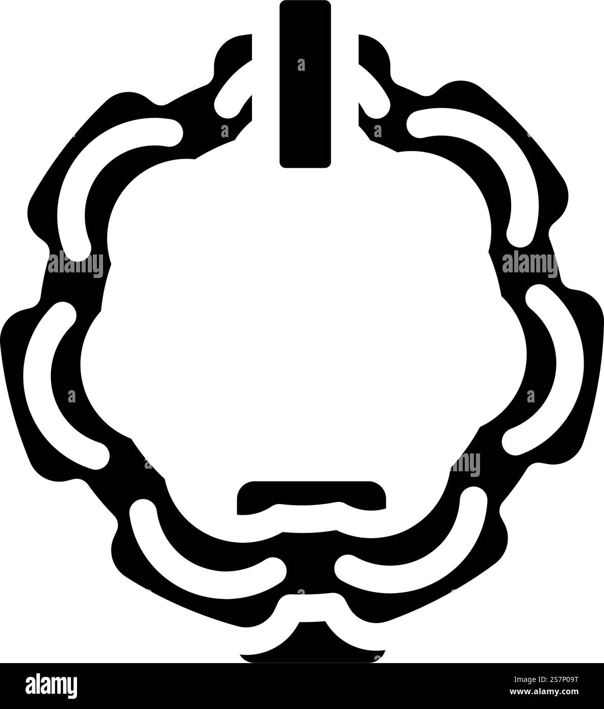 vettore dell'icona del glifo della porta islamica. segnale di bussata alla porta islamica. illustrazione del simbolo isolato. illustrazione vettoriale dell'icona del glifo della porta islamica Illustrazione Vettoriale