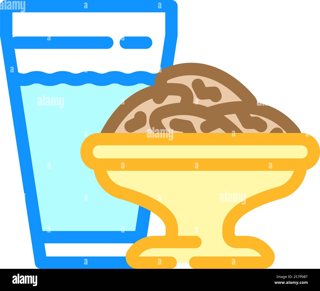 datteri acqua islam colore icona vettore. date acqua segno islam. illustrazione del simbolo isolato. datteri acqua icona colore islam illustrazione vettoriale Illustrazione Vettoriale