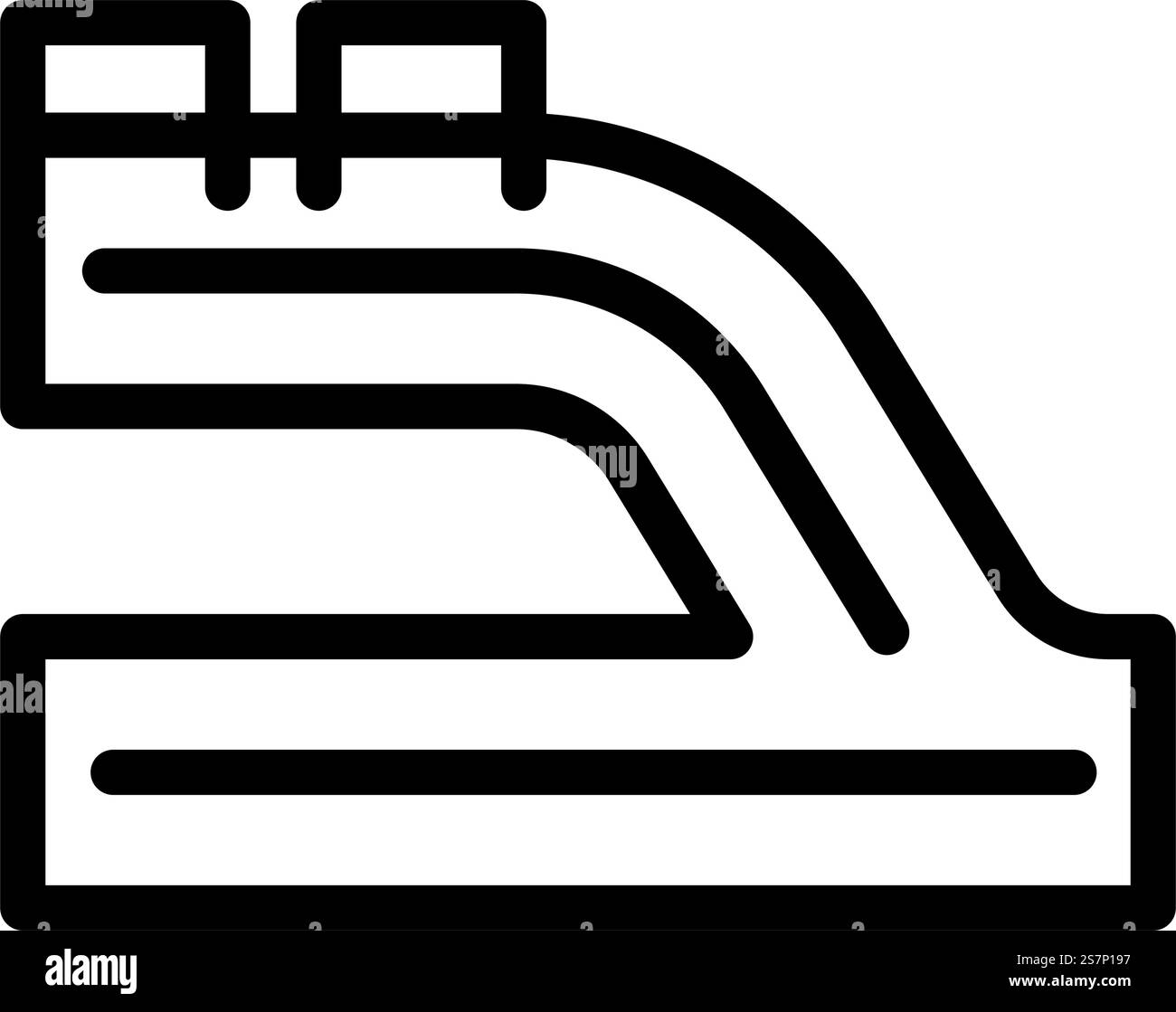 vettore icona linea automatica velocità veicolo corsia dei box. segnale automatico della velocità del veicolo della corsia dei box. illustrazione nera del simbolo del contorno isolato. illustrazione vettoriale dell'icona della linea automatica della velocità del veicolo della corsia dei box Illustrazione Vettoriale