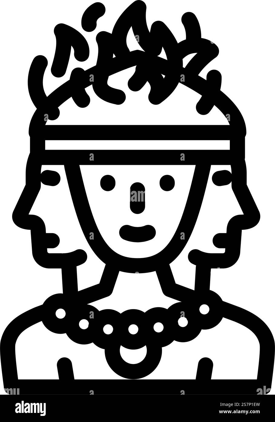 fuoco sacro agni icona linea vettoriale. segno di agni del fuoco sacro. illustrazione nera del simbolo del contorno isolato. illustrazione vettoriale dell'icona della linea agni del fuoco sacro Illustrazione Vettoriale