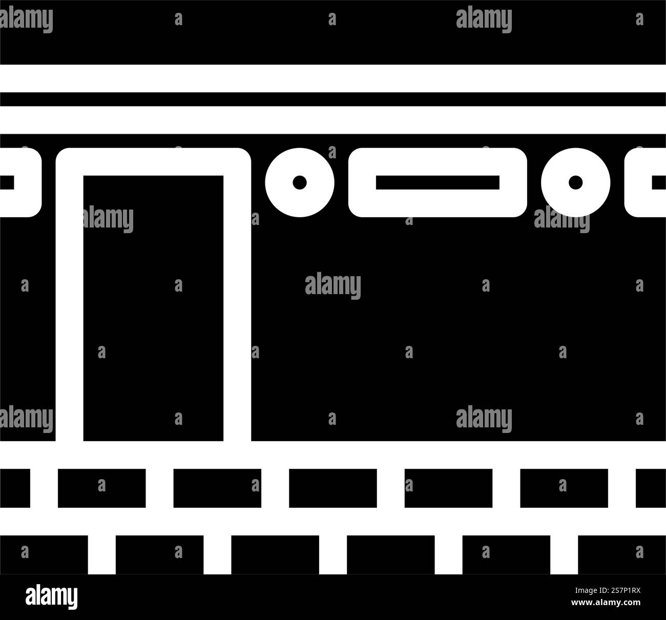 kaaba islam musulmano glifo icona vettore. kaaba islam segno musulmano. illustrazione del simbolo isolato. illustrazione vettoriale dell'icona del glifo musulmano della kaaba islam Illustrazione Vettoriale