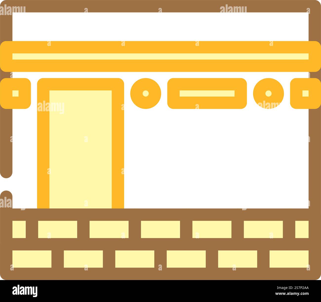 kaaba islam musulmano icona vettoriale di colore. kaaba islam segno musulmano. illustrazione del simbolo isolato. illustrazione vettoriale dell'icona del colore musulmano della kaaba islam Illustrazione Vettoriale
