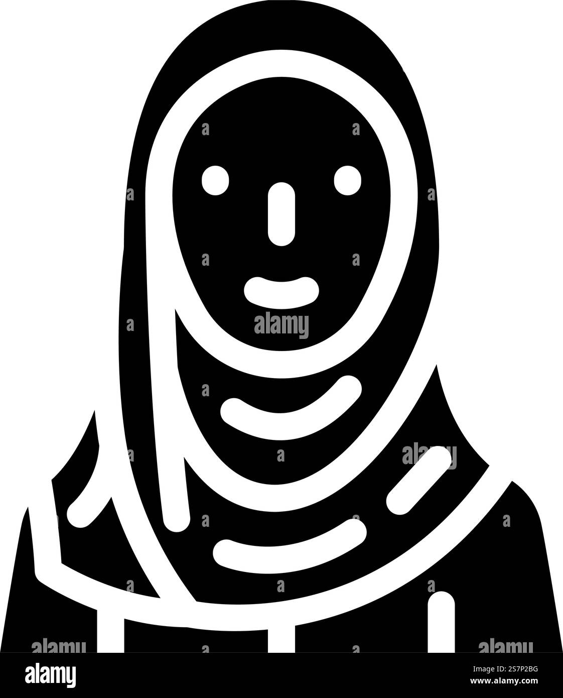 hijab velo islam glifo icona vettore. hijab velo segno islam. illustrazione del simbolo isolato. illustrazione vettoriale dell'icona glifo dell'hijab del foulard islam Illustrazione Vettoriale