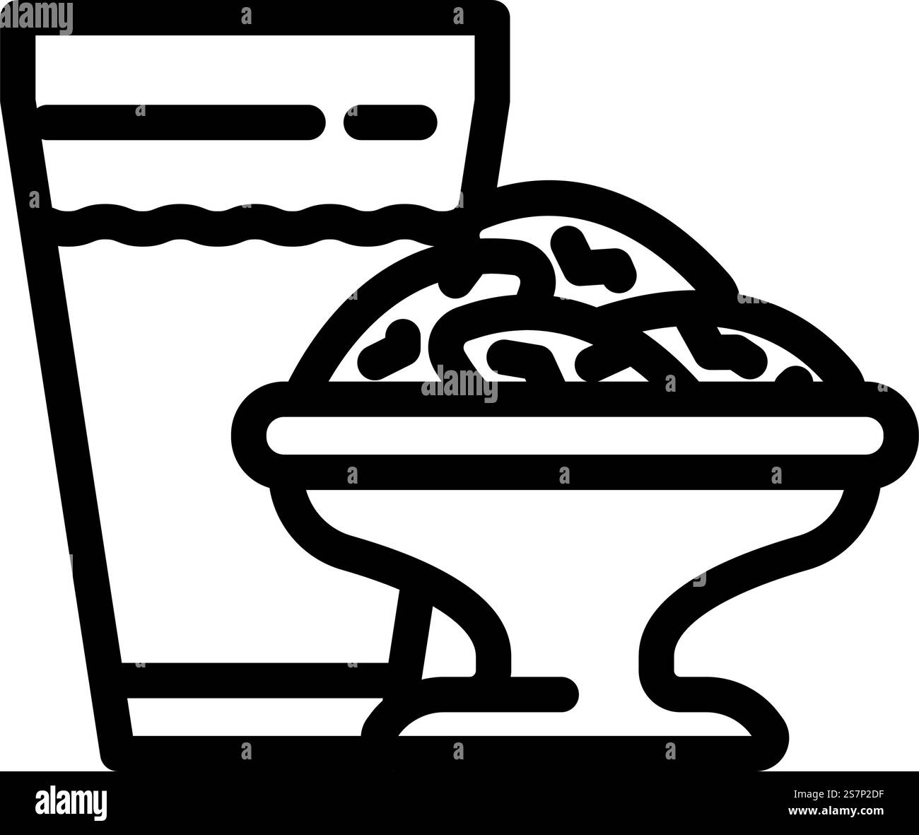 dattera acqua islam linea icona vettore. date acqua segno islam. illustrazione nera del simbolo del contorno isolato. date acqua icona linea islam illustrazione vettoriale Illustrazione Vettoriale