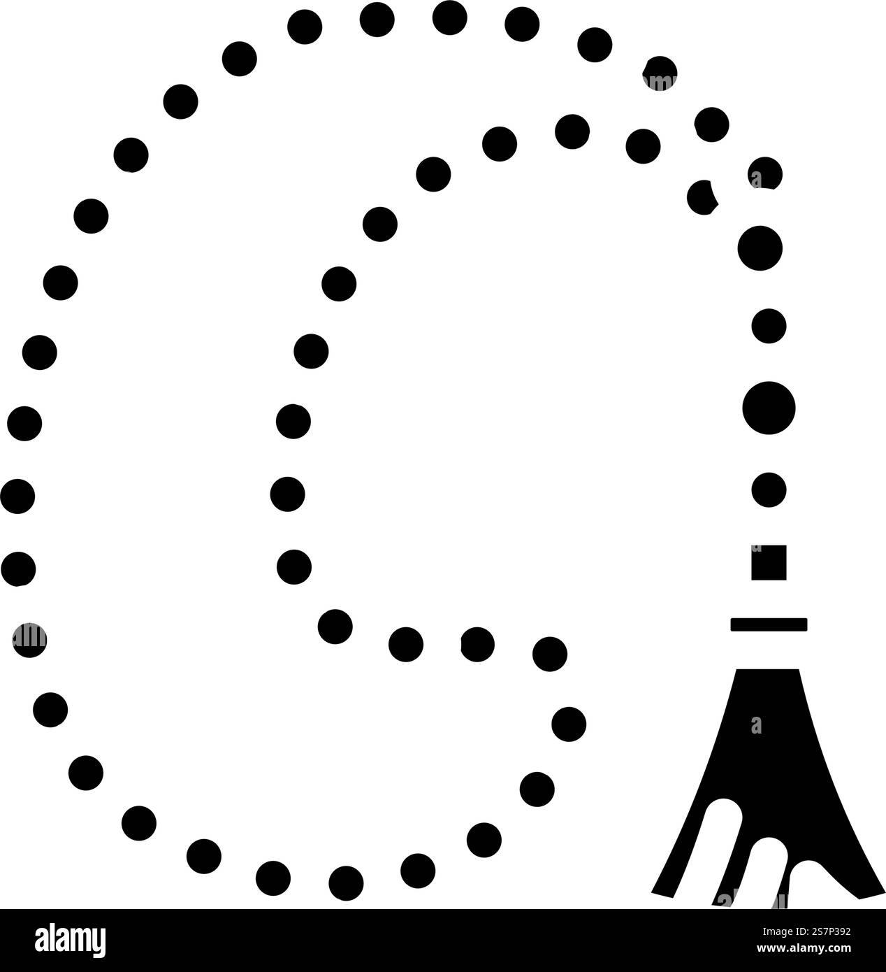 perline di preghiera misbaha glifo vettore icona. perline di preghiera segno misbaha. illustrazione del simbolo isolato. illustrazione vettoriale dell'icona del glifo misbaha con le perline di preghiera Illustrazione Vettoriale