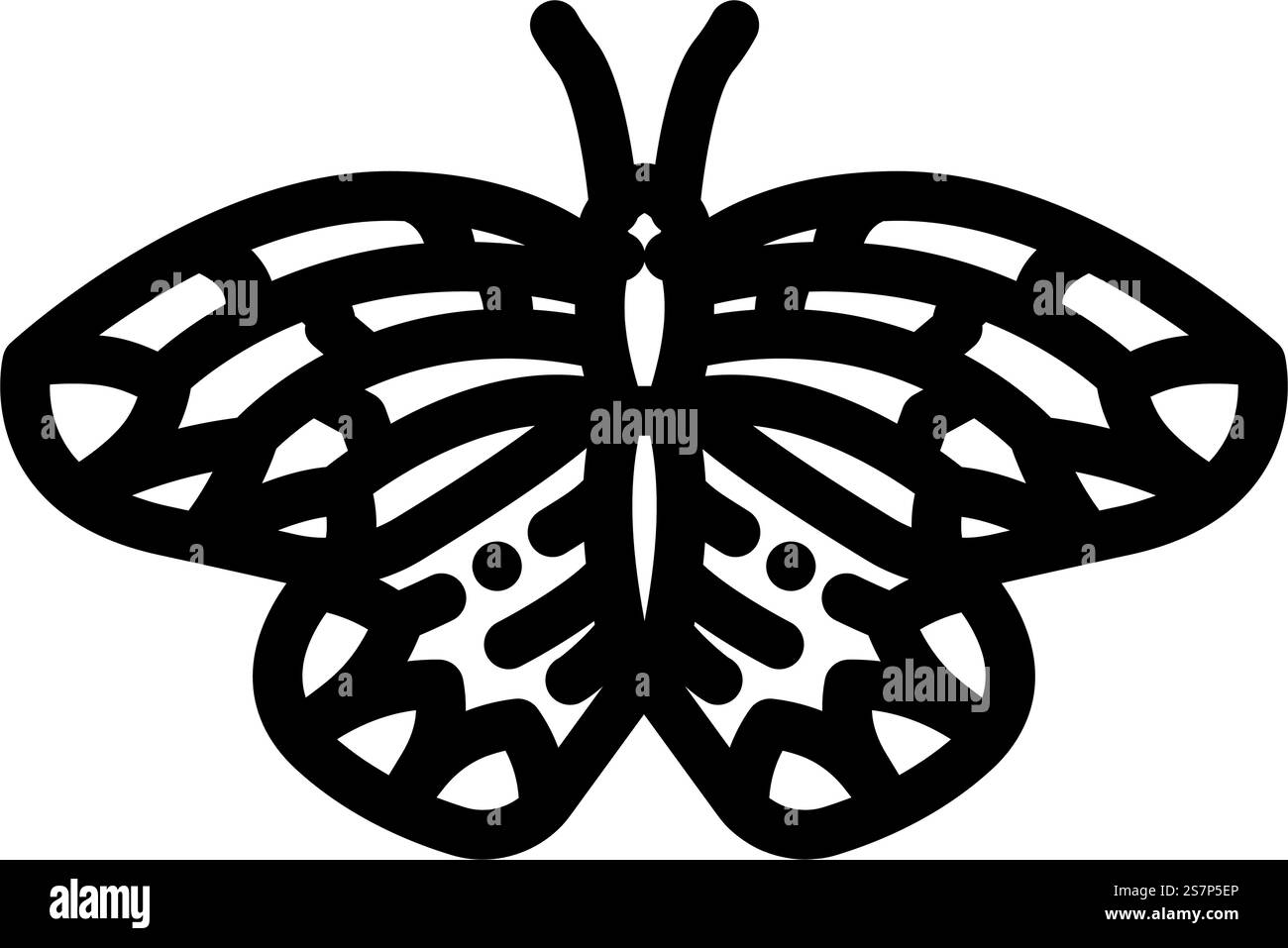 vettore icona linea estiva regal fritillary. insegna estiva della regal fritillary. illustrazione nera del simbolo del contorno isolato. illustrazione vettoriale dell'icona della linea estiva della fritillaria regale Illustrazione Vettoriale