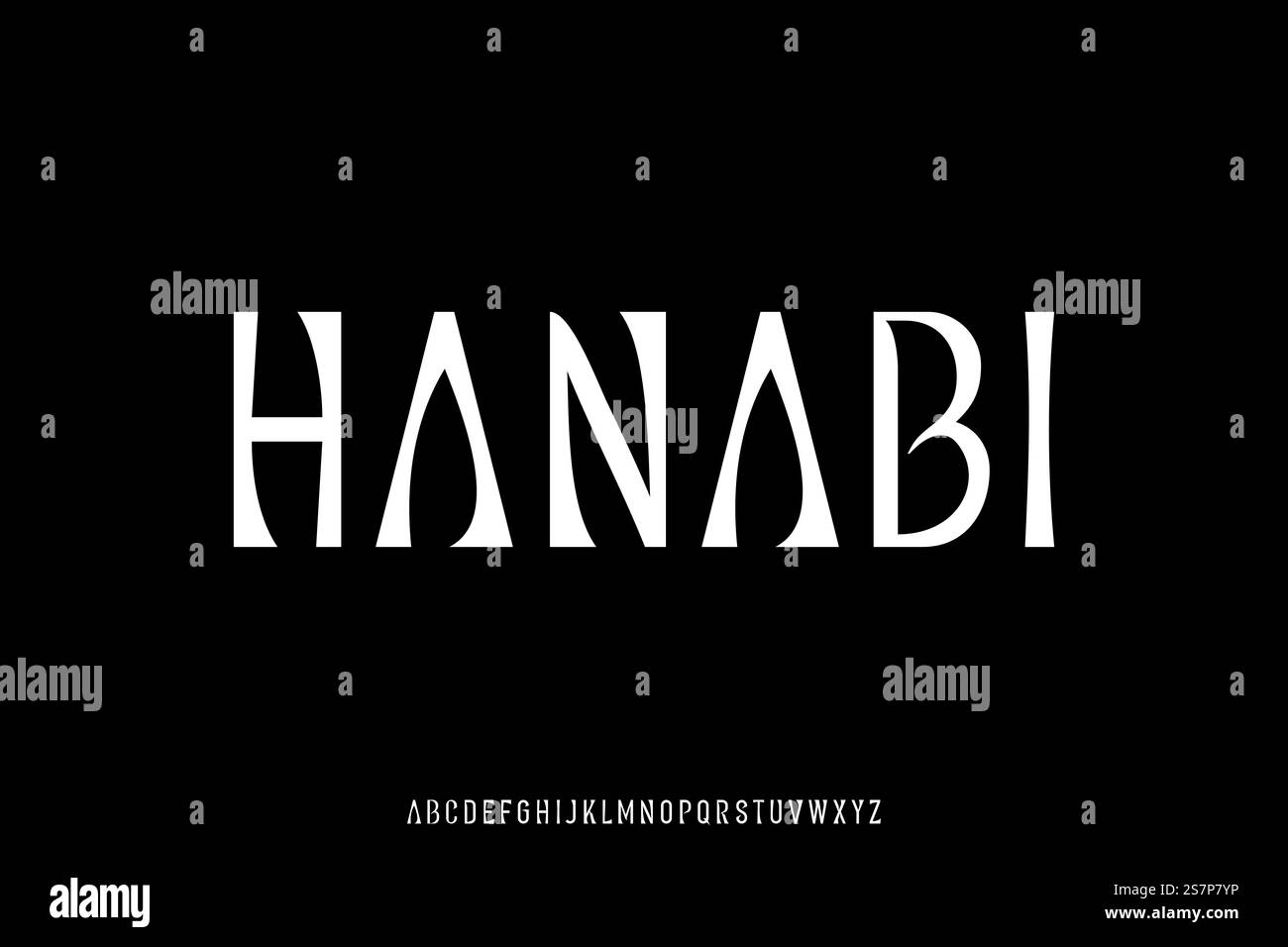 Illustrazione del vettore font font font carattere irregolare astratto e netto Illustrazione Vettoriale