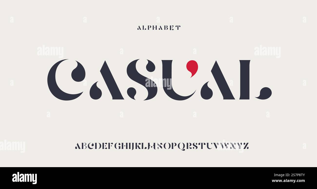 Caratteri alfabetici eleganti. classico e moderno serif con scritta minimal Illustrazione Vettoriale