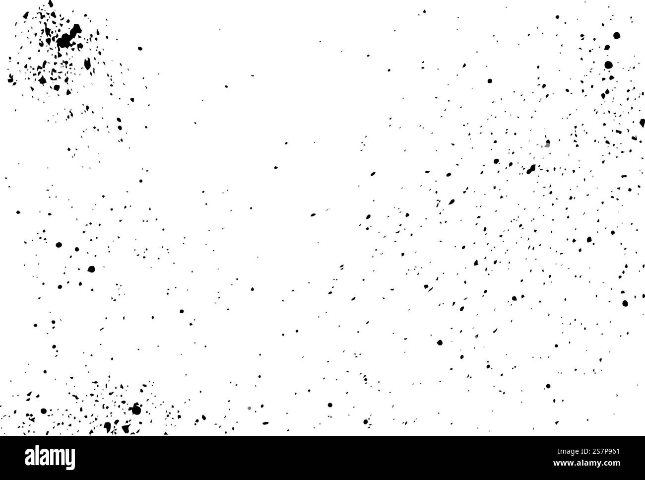 grana grunge sporca nera isolata su sfondo bianco Illustrazione Vettoriale